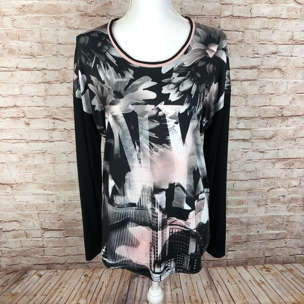 Gerry Weber New York Floral Long Sleeve Top Size 12 EUC Women’s Blouse